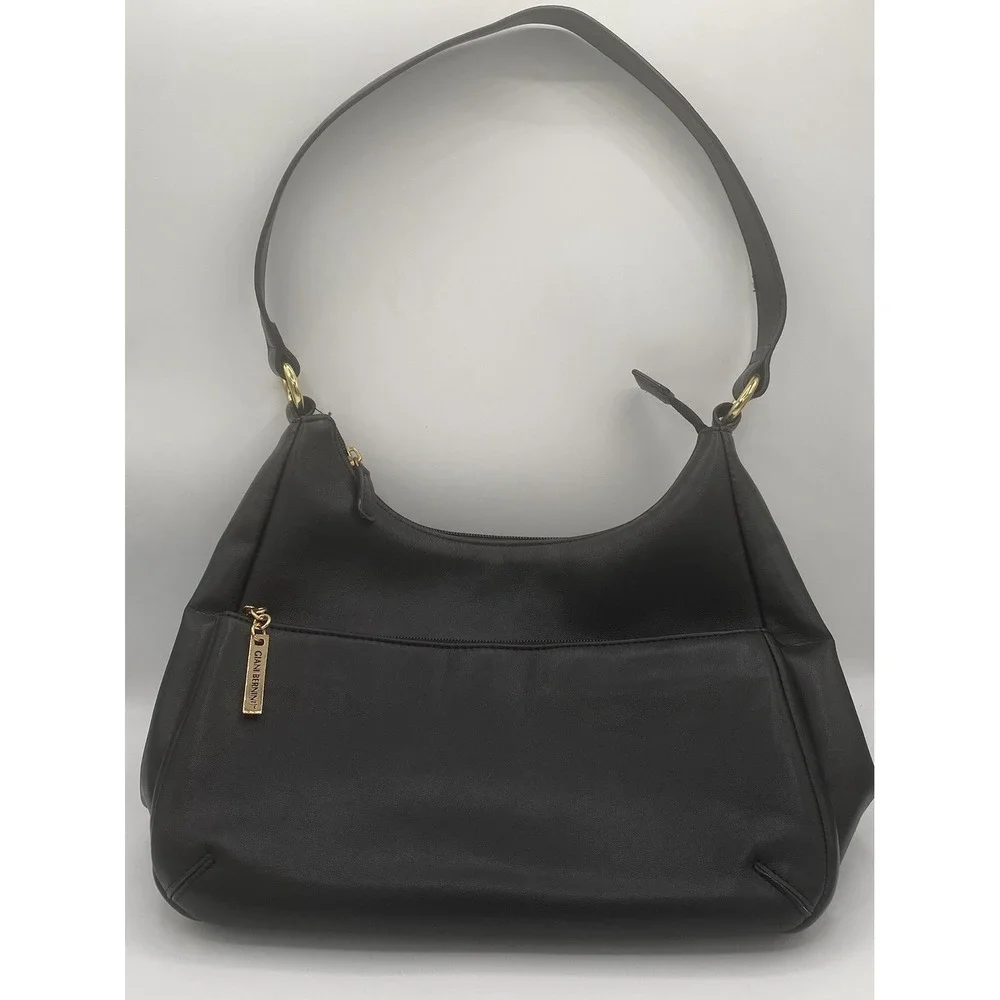 GIANI BERNINI Nappa Classic Leather Hobo Women's Shoulder Bag‎ - Black
